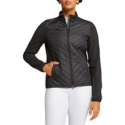 PUMA Women's Long Sleeve Full Zip Frost Quilted Golf Jacket