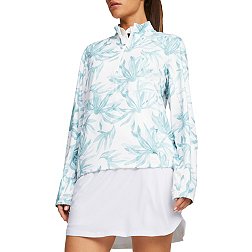 PUMA Women's Cloudspun Palm Long Sleeve 1/4 Zip Golf Pullover