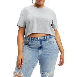Good American Women's Cotton Cropped Tee