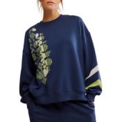 Pressbox Women's Penn State Nittany Lions White Calgary Fleece Crewneck Sweatshirt