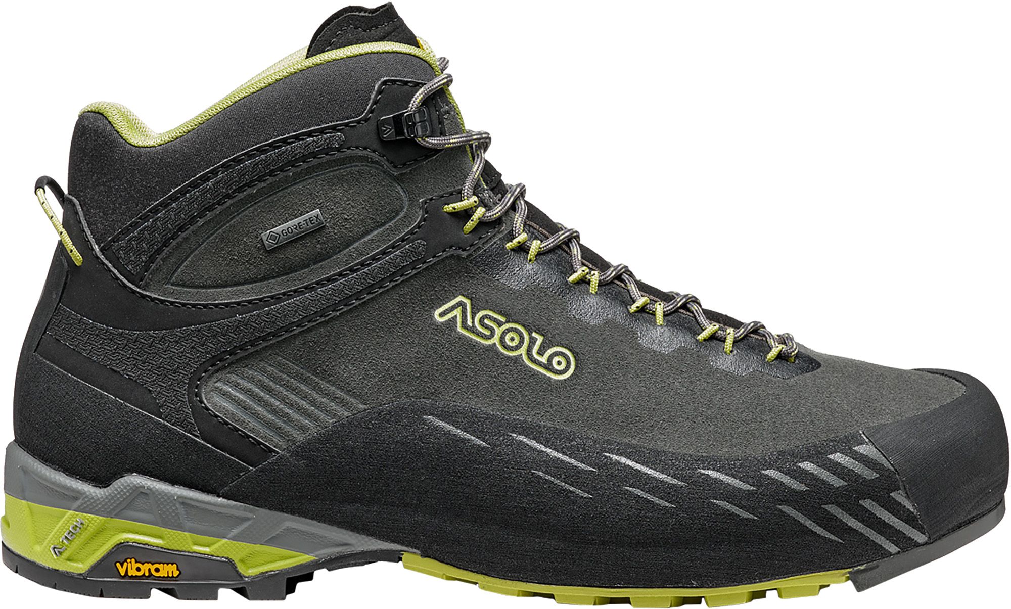 Photos - Trekking Shoes ASOLO Men's Eldo Mid LTH GV GTX Approach Boots, Size 8.5, Graphite/Green O 