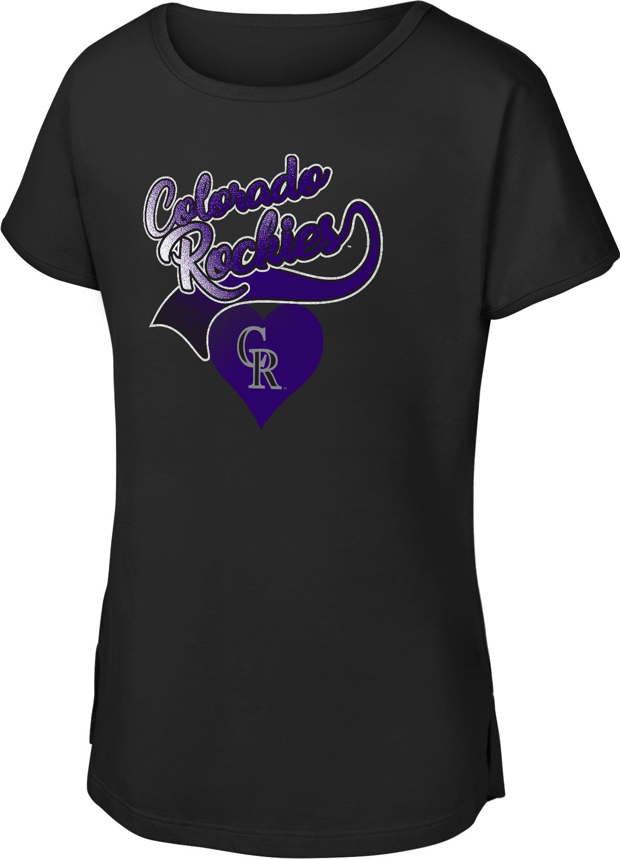 Nike Girl's Colorado Rockies Black Luv Dolman Sleeve T-Shirt