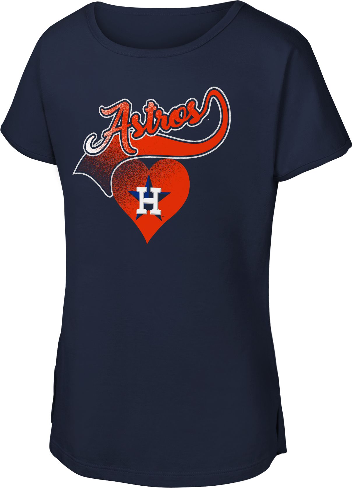 Nike Girl's Houston Astros Navy Luv Dolman Sleeve T-Shirt