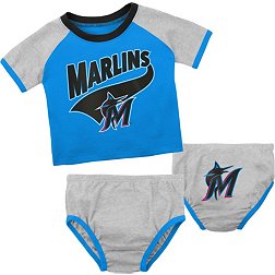 MLB Team Apparel Infant Miami Marlins Blue Slugger Creeper