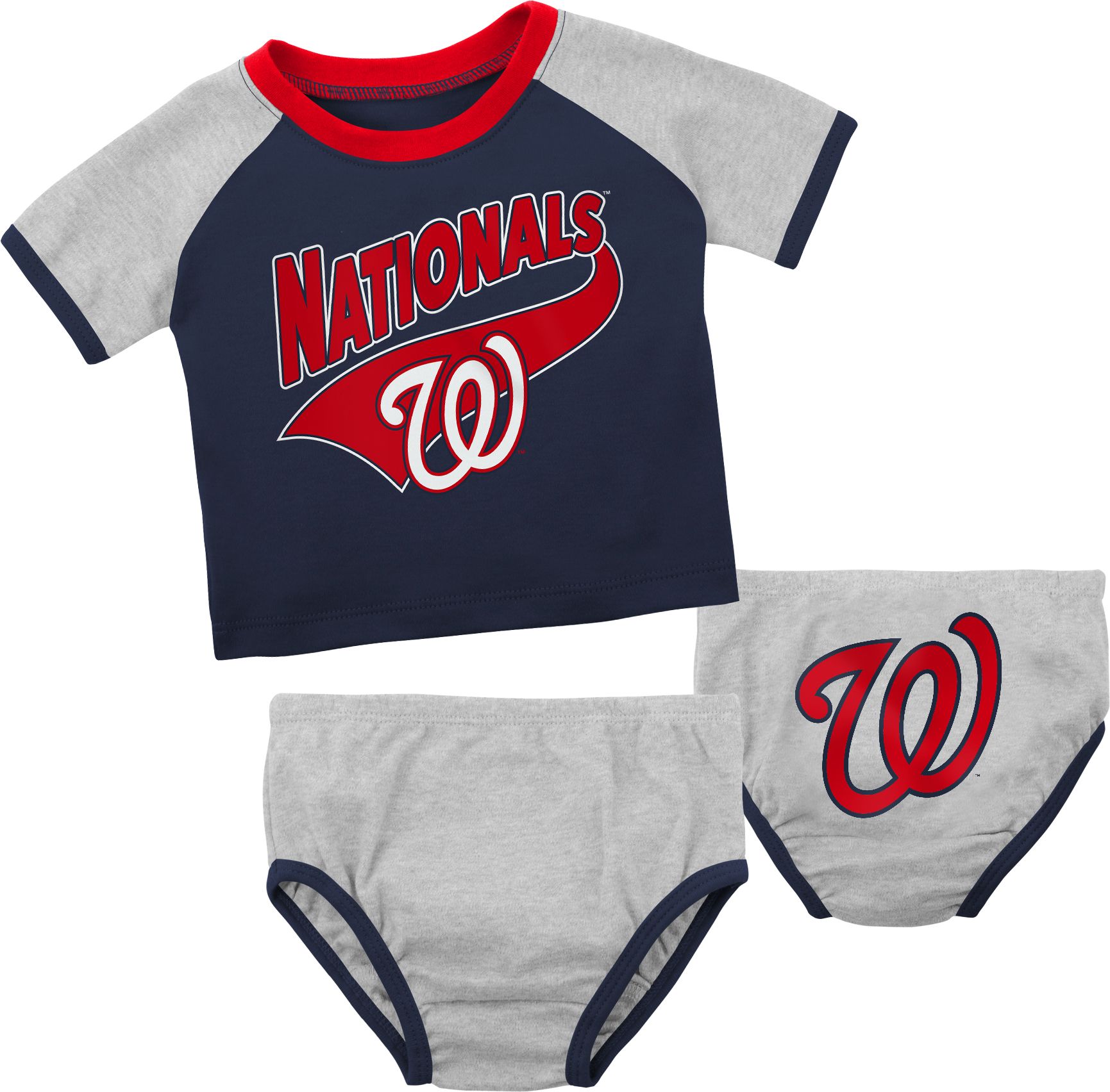 MLB Team Apparel Infant Washington Nationals Navy Slugger Creeper