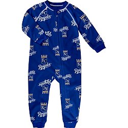 MLB Team Apparel Toddler Kansas City Royals Blue Raglan Zipper Coverall