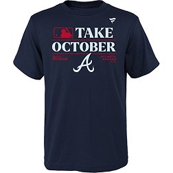 MLB Team Apparel Youth 2023 Postseason "Take October" Atlanta Braves Locker Room T-Shirt