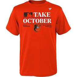 MLB Team Apparel Youth 2023 Postseason "Take October" Baltimore Orioles Locker Room T-Shirt