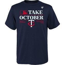 MLB Team Apparel Youth 2023 Postseason "Take October" Minnesota Twins Locker Room T-Shirt