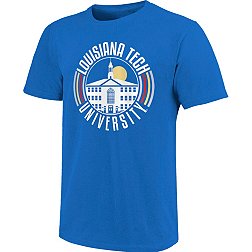 Image One Adult Louisiana Tech Bulldogs Blue Color Circles T-Shirt