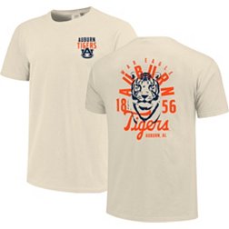 Image One Men's Auburn Tigers Ivory Mascot Local T-Shirt