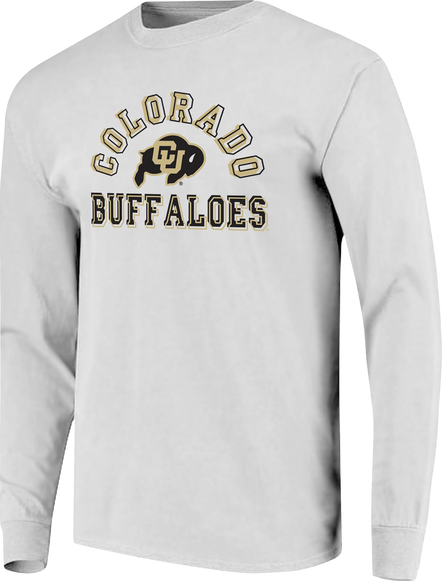 Image One Men's Colorado Buffaloes Black Comfort Arch Long Sleeve Shirt