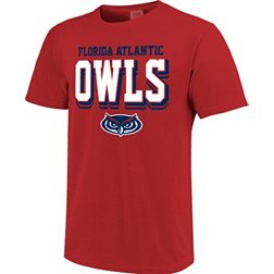 Image One Men's Florida Atlantic Owls Red Block Logo T-Shirt