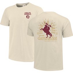 Image One Men's Florida State Seminoles Ivory Mascot Local T-Shirt
