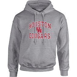 Image One Men's Houston Cougars Grey Logo Pullover Hoodie