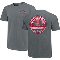 Image One Men's Houston Cougars Grey Shield T-Shirt