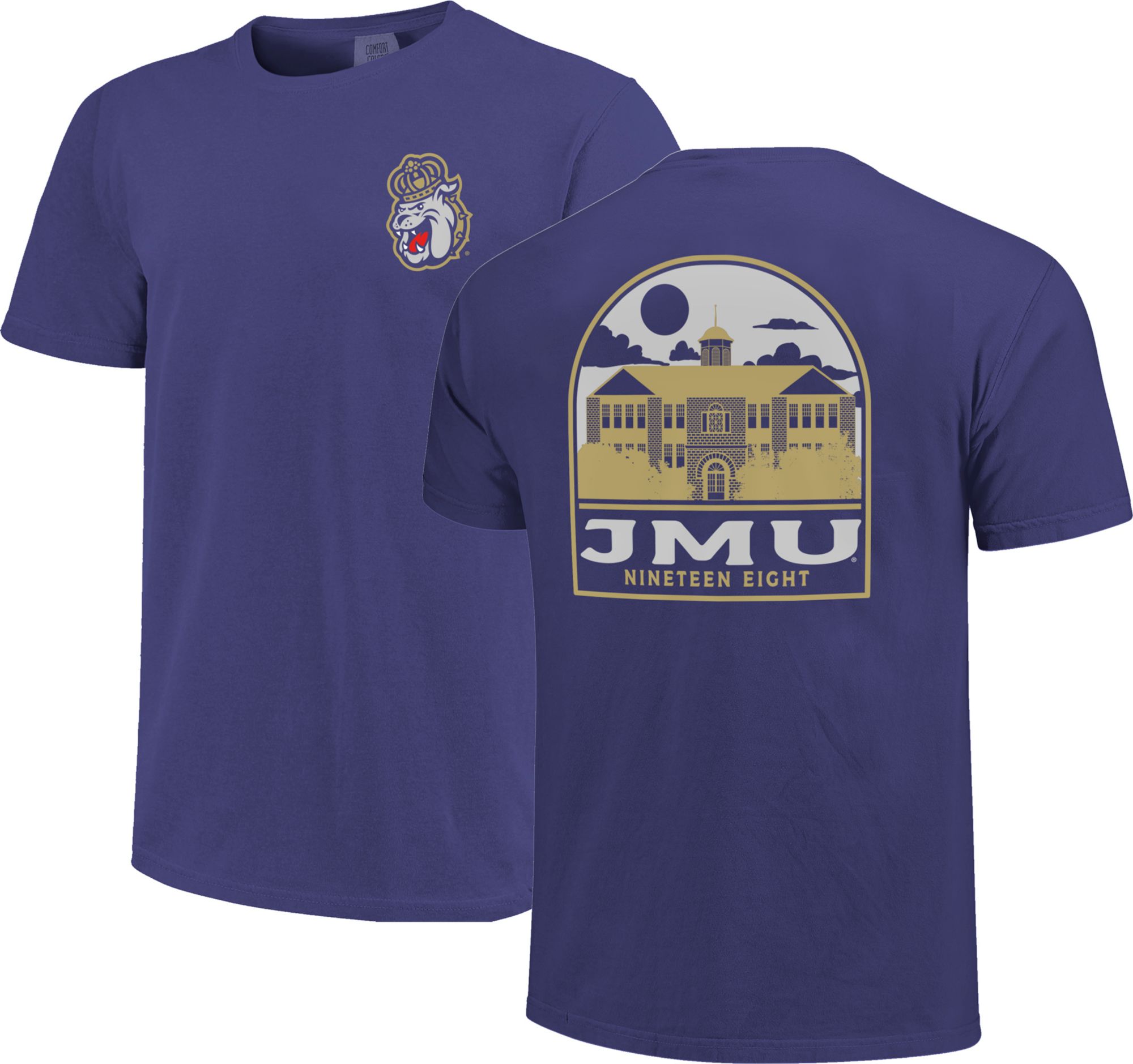 Image One Men's James Madison Dukes Purple Campus Arch T-Shirt