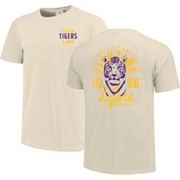 Image One Men's LSU Tigers Ivory Mascot Local T-Shirt