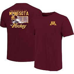 Image One Men's Minnesota Golden Gophers Maroon Vintage Hockey T-Shirt