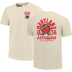 Image One Men's Maryland Terrapins Ivory Mascot Local T-Shirt