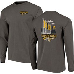 Image One Men's Missouri Tigers Grey College Script Long Sleeve T-Shirt