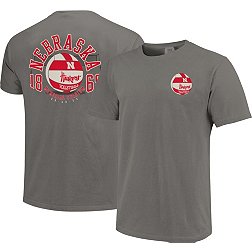 Image One Men's Nebraska Cornhuskers Grey Volleyball Net Arch Logo T-Shirt