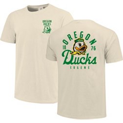 Image One Men's Oregon Ducks Ivory Mascot Local T-Shirt