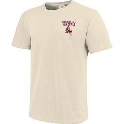 Image One Men's Arizona State Sun Devils Ivory Mascot Local T-Shirt