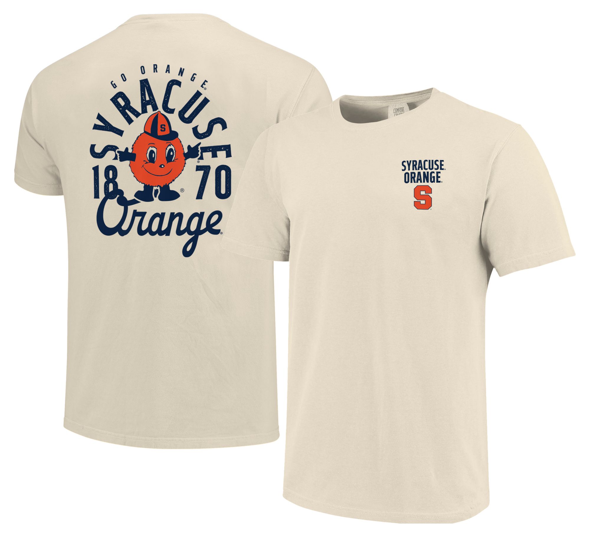Image One Men's Syracuse Orange Ivory Mascot Local T-Shirt