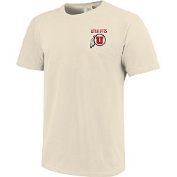Image One Men's Utah Utes Ivory Mascot Local T-Shirt
