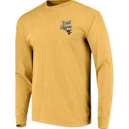 Image One Men's West Virginia Mountaineers Gold Campus Pride Long Sleeve Shirt