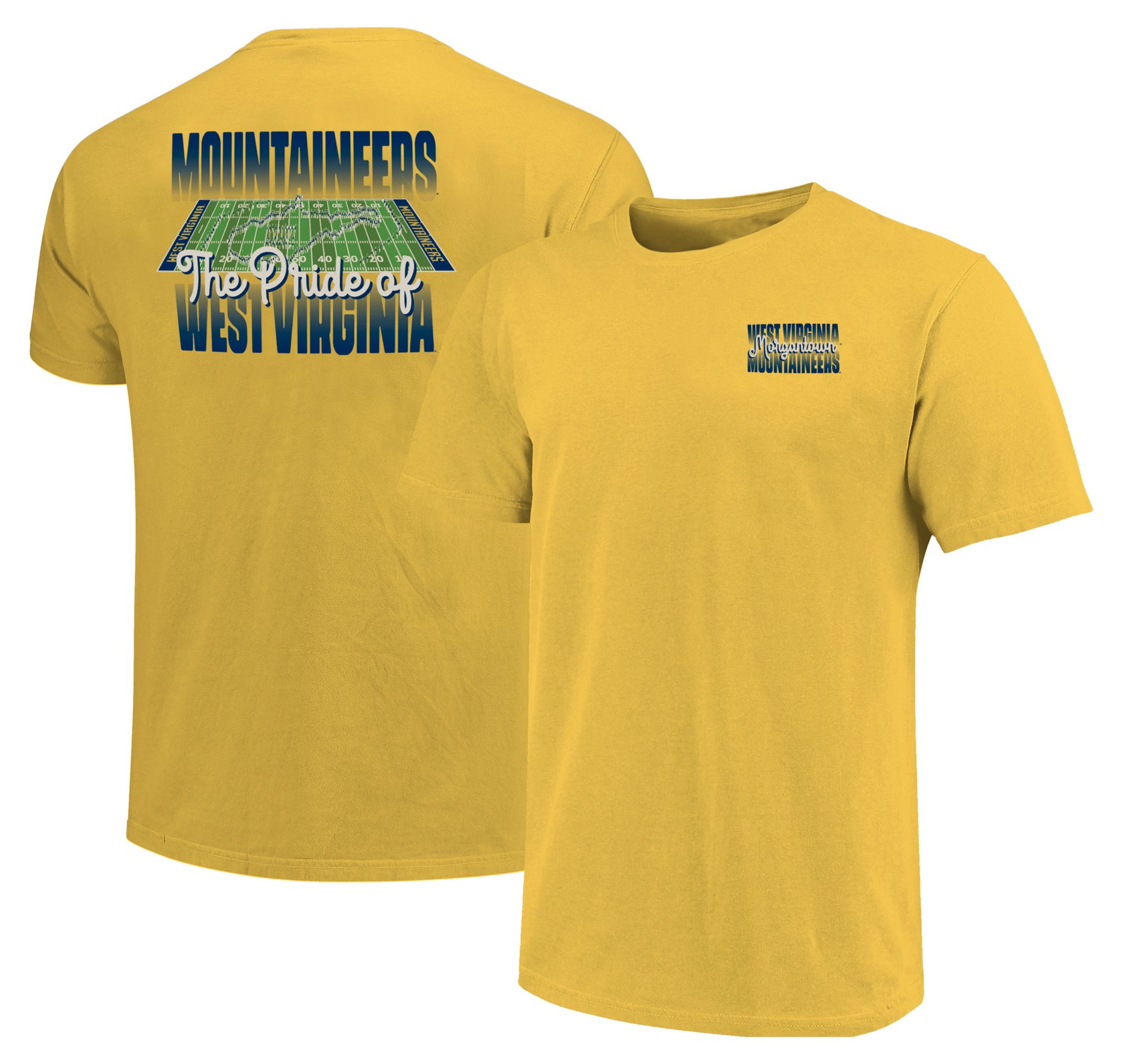 Image One Men's West Virginia Mountaineers Gold Pride of West Virginia T-Shirt