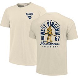 Image One Men's West Virginia Mountaineers Ivory Mascot Local T-Shirt