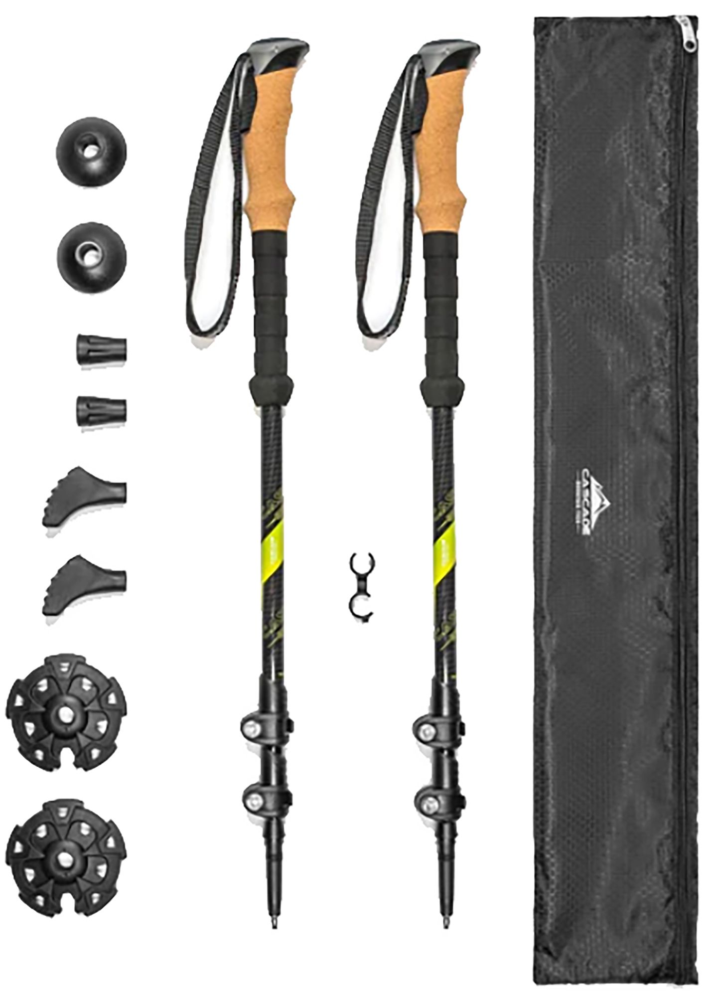 Cascade Mountain Tech Carbon Fiber Quick Lock Trekking Poles