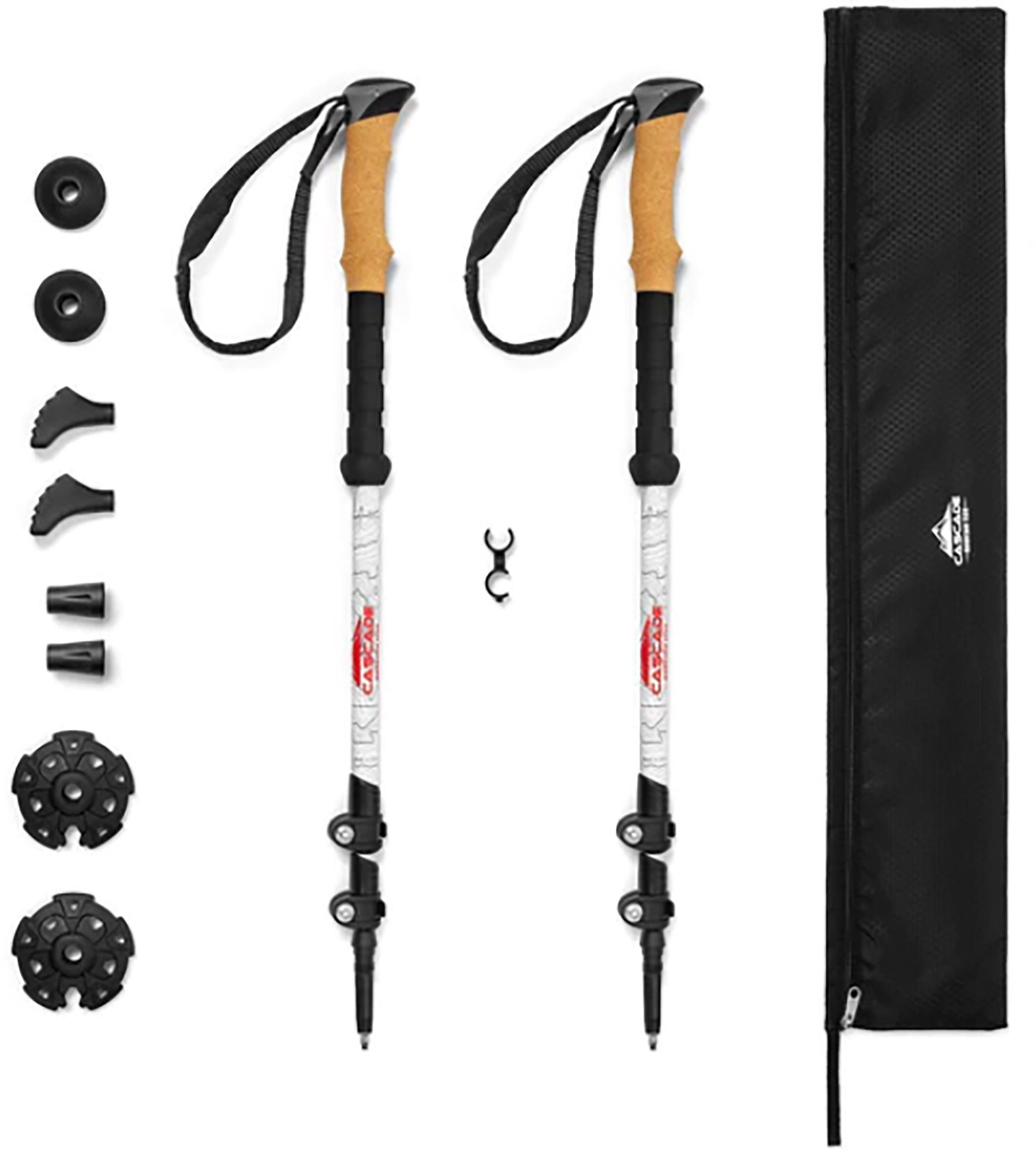 Cascade Mountain Tech Carbon Fiber Quick Lock Trekking Poles