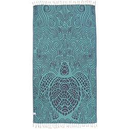 Sand Cloud Mint Swirl Turtle Towel