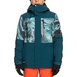 Quicksilver Boys' Mission Printed Block Youth Snow Jacket