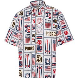 Men's Reyn Spooner White San Diego Padres Scenic Logo Button-Up Shirt