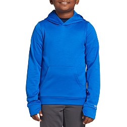 Flower And X Print Boys Casual Pullover Long Sleeve Hoodies, Boys