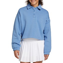 DSG Girls' Henley Fleece Sweatshirt