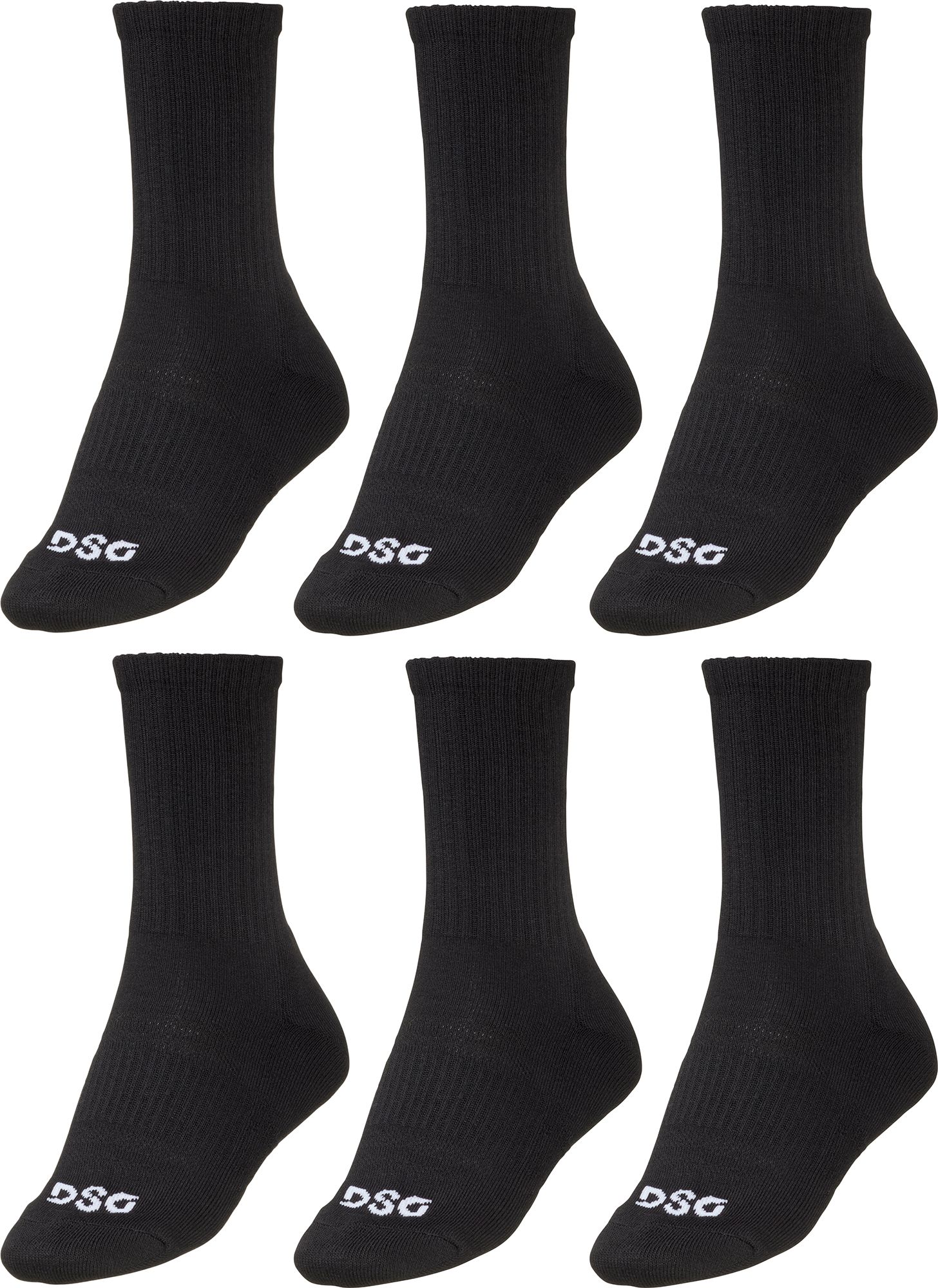 DSG Crew Socks – 6 Pack Black thumbnail