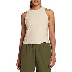THE BLAZZE Women's Sleeveless Loose Fit Racerback Yoga Workout Tank Top (S,  Beige) : : Clothing & Accessories