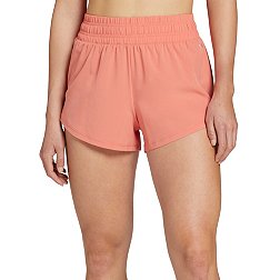 Volipu Womens Sports Workout Shorts with Pockets Loose Elastic Waist  Spandex Athletic Shorts with Liner Pink S at  Women's Clothing store