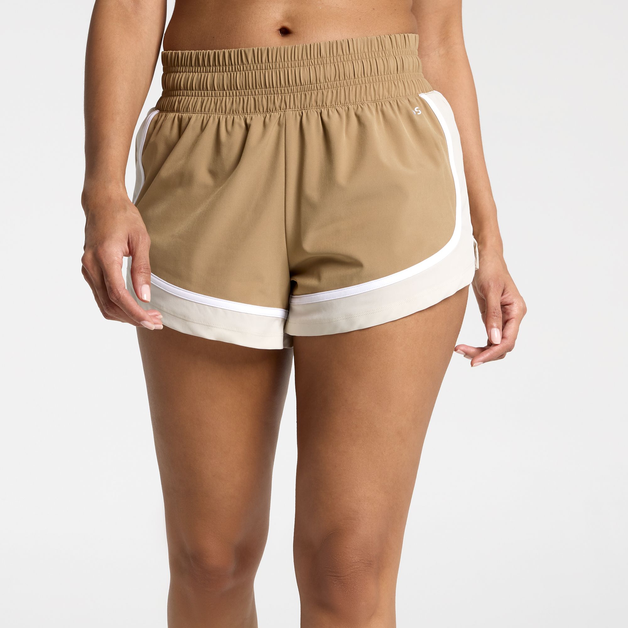 DSG Women's High Rise Stride Shorts Warm Stone/Light Cream thumbnail