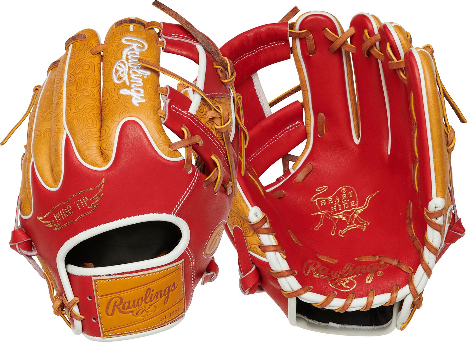 Rawlings 11.5” Geo Print HOH ColorSync Series Glove 2024, Tan/Red