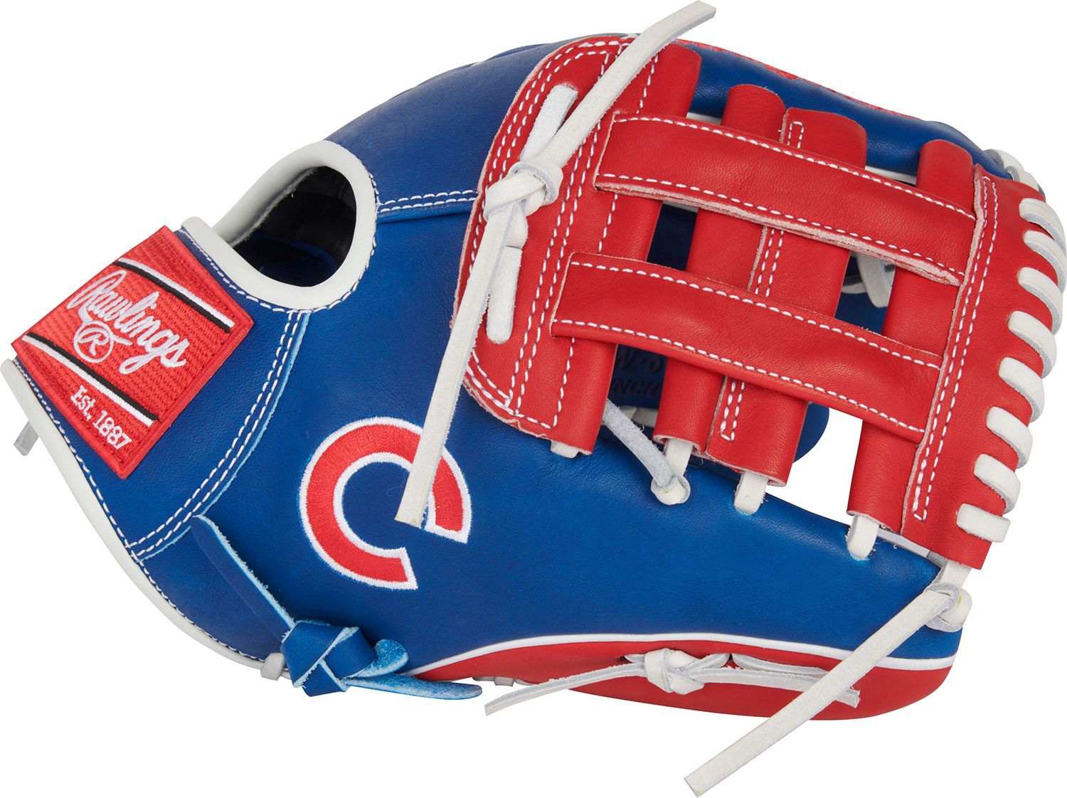 Rawlings 11.5” Chicago Cubs HOH Series Glove, Blue/Red/White