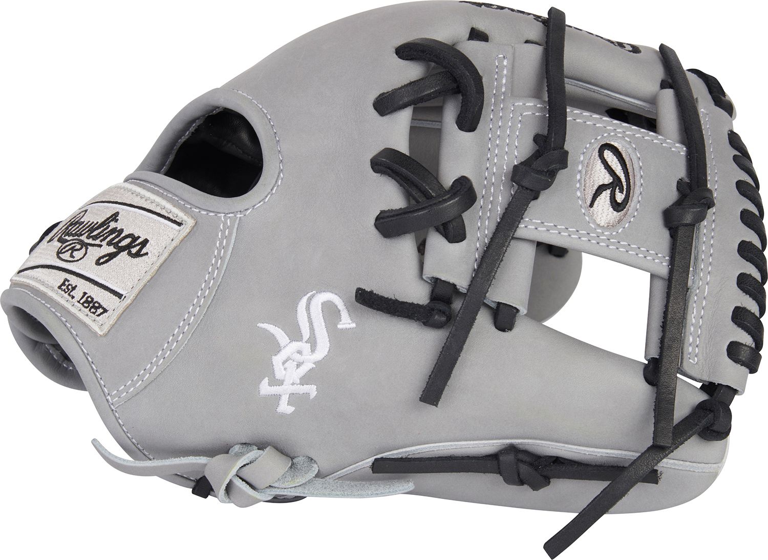 Rawlings 11.5” Chicago White Sox HOH Series Glove, Grey/Black