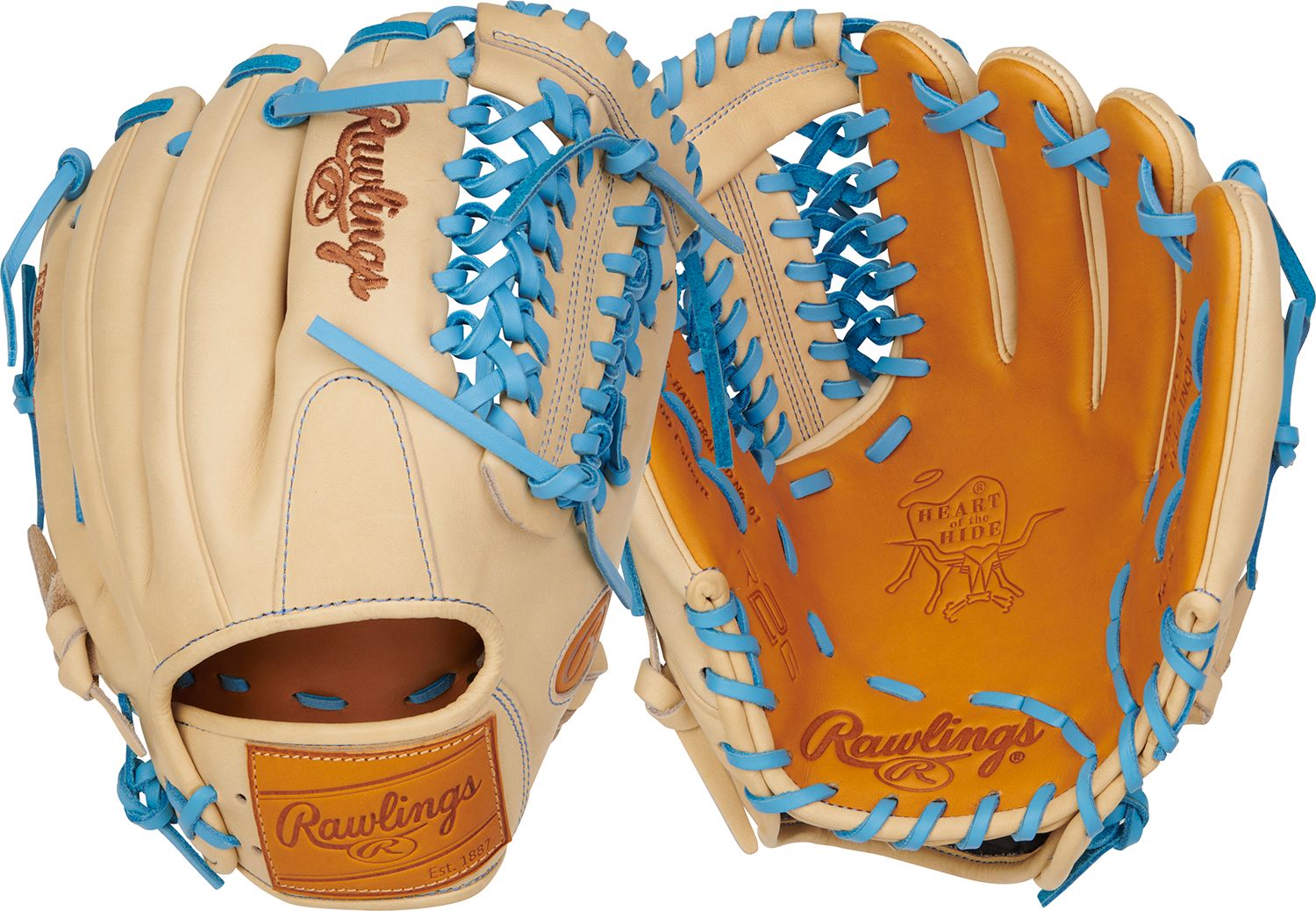 Rawlings 11.75” HOH Limited Edition Series Glove, Camel/Blue