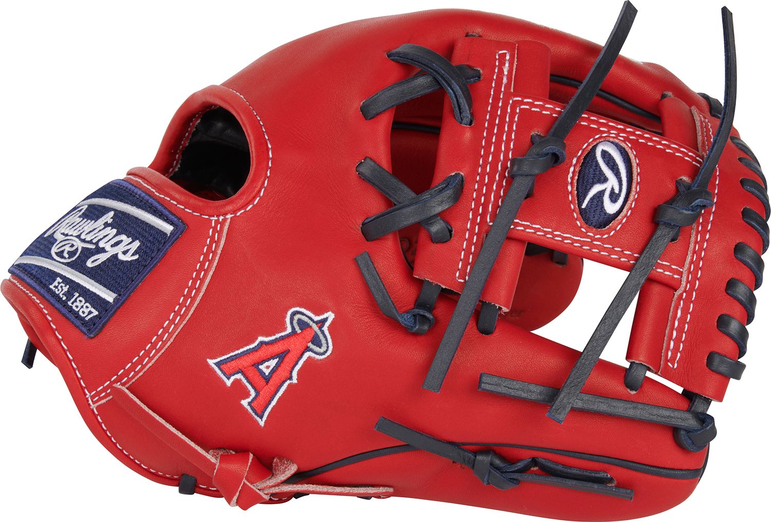 Rawlings 11.5” Los Angeles Angels HOH Series Glove, Red/Blue