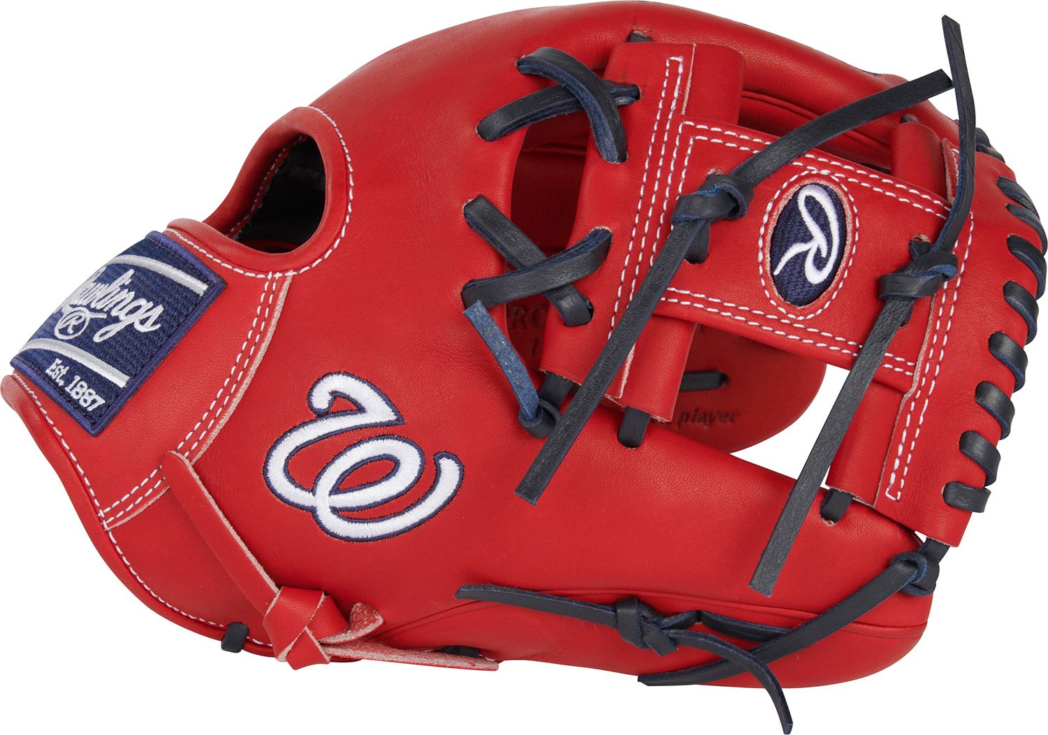 Rawlings 11.5” Washington Nationals HOH Series Glove, Red/Navy